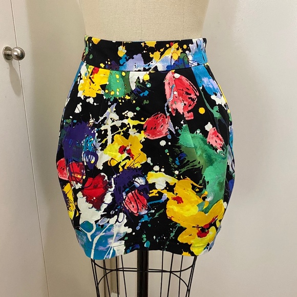XX1 Floral Bubble Multi Colour Mini Skirt S - Picture 5 of 7